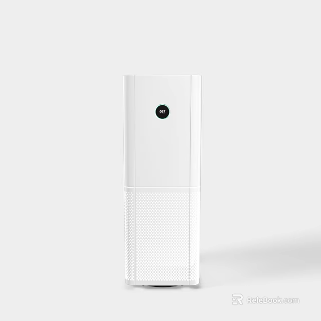 White Sleek Vertical Air Purifier With Modern Design For Home Daily Use 3d model 