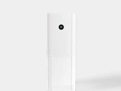 White Sleek Vertical Air Purifier With Modern Design For Home Daily Use 3d model