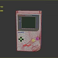 Classic White Game Boy Handheld Electronic Device With Green Screen And Cross Pad