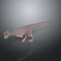 Gray Textured Dinosaur Creature 3D Model With Standing Pose On Dark Gradient Background 3d model