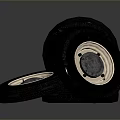 Black Stacked Tires With Metal Rims Classic Design And Smooth Texture
