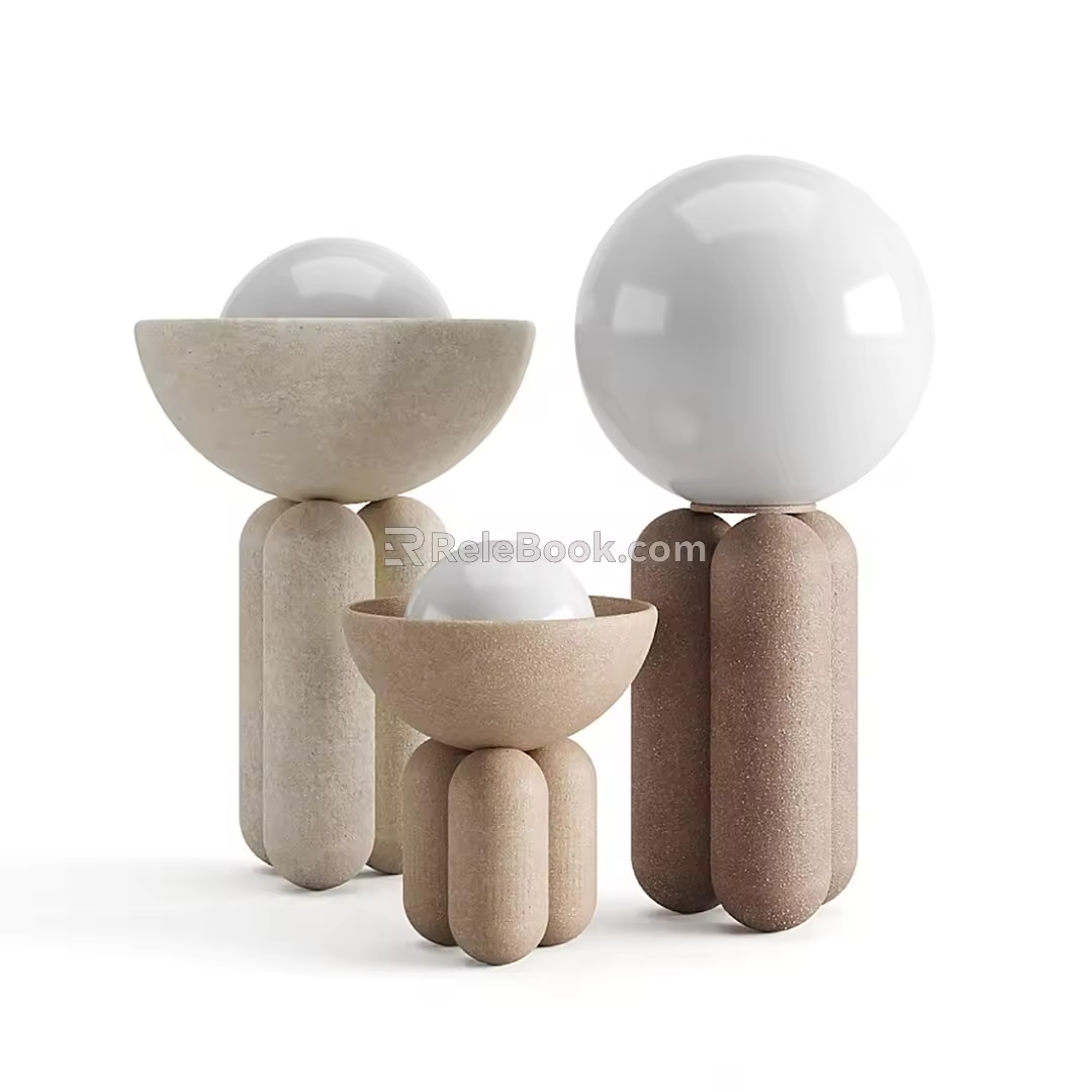 Nordic Table Lamp 3d model