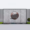 New running water view wall entrance view wall opposite view wall 3d model