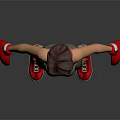 Game Movie Character Female Boxer Wearing Sportswear With Red Boxing Gloves And Shoes