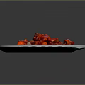 Colorful Spicy Meat Stir Fry With Carrots Onions Bell Peppers In Blue And White Plate