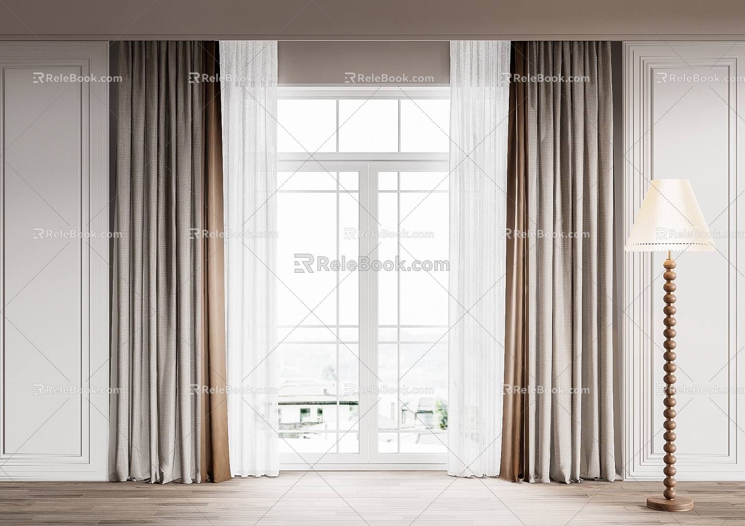 curtain fabric curtain gauze curtain fabric curtain 3d model