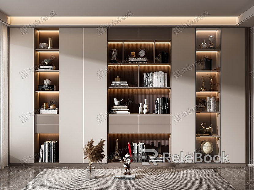 Modern bookcase model