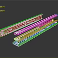 Drawer Slide Track Slide Components PBR 3d model