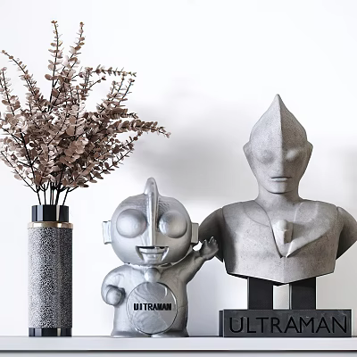 Modern ornaments trend Superman Ultraman decorative ornaments 3d model