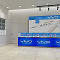 China Mobile OPPO Digital Store with Display Counters and Computers Interior 3d model
