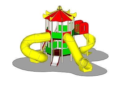 Modern slide amusement equipment model