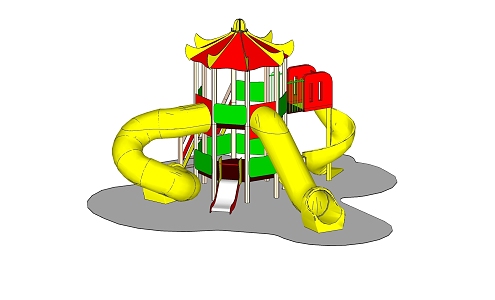 Modern slide amusement equipment 3d model