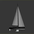Modern Luxury Sailboat Design With Elegant Mast And Sail For Water Travel