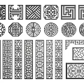 new chinese style openwork window openwork window grilles pane 3d model