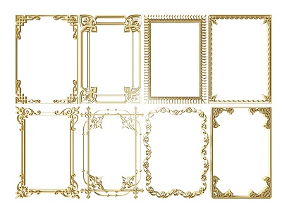 Jane European Flower Lattice Carved Hollow-out Flower Window Carved Corner Carved Gypsum Line Carved Window Pattern Carved 3d model