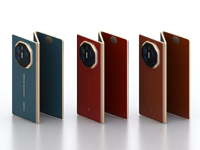 Foldable Smartphones in Multiple Colors with Sleek Design and Camera Module 3d model
