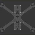 Gray Cross Shaped Metal Frame With Four Arms Holes And Mounting Joints