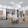 Modern Optical Store Interior With New Eyeglasses Collection And Display Counters 3d model