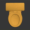 Golden Toilet With Modern Design Shiny Finish For Luxury Bathroom Decor