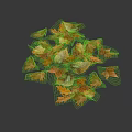 Natural Ground Cover With Autumn Fallen Leaves In Brown Orange Tones