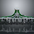 Advanced Tillage Agricultural Machinery With Green Pipes And Silver Frame Components