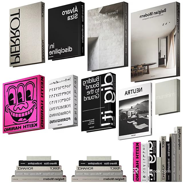 Artistic Book And Magazine Covers With Colorful Designs Modern Typography And Varied Styles 3d model 