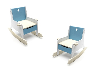 Modern Children's Chair Children's Products 3d model