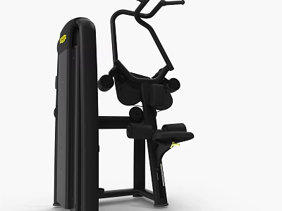 Seated Black Fitness Equipment With Metal Frame And Adjustable Home Gym Settings 3d model
