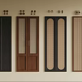 Stylish Wooden Wardrobe Doors With Various Panel Mesh And Lattice Designs
