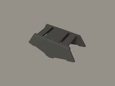 Black Durable Bracket Component With Functional Support And Stable Design 3d model