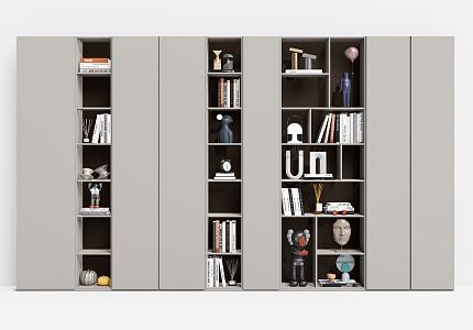 Modern Bookcase Open Bookcase Decorative Cabinet Jewelry 3d model