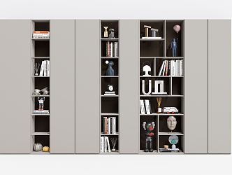 Modern Bookcase Open Bookcase Decorative Cabinet Jewelry 3d model