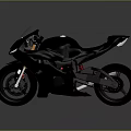 Sleek Black Sport Motorcycle With Modern Aerodynamic Design And Glossy Finish