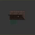 Teal Cottage With Brown Tiled Roof Orange Chimney Turquoise Extension And Windows
