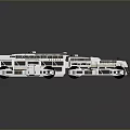 Modular Industrial Transport Vehicle With Multiple Wheeled Units White Black Design