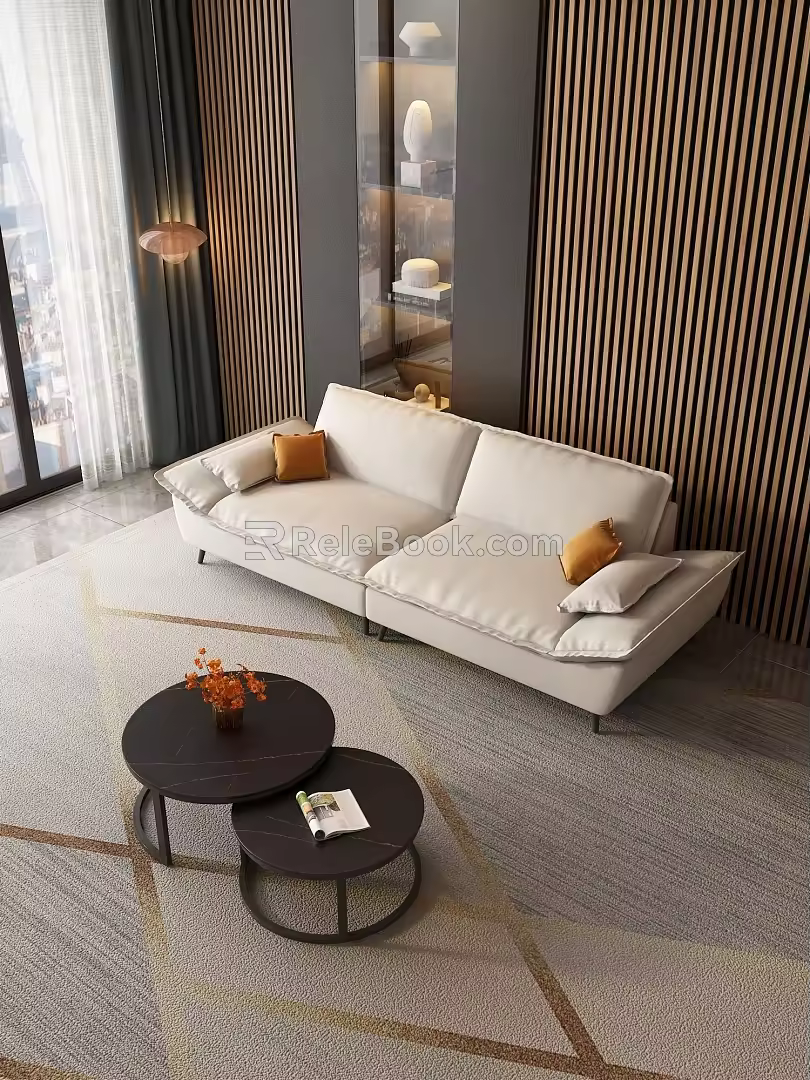 Simple leisure sofa 3d model