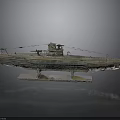 Vintage Metal Watercraft Model Displayed On Stand With Detailed Structure And Design