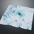 Natural Blue And White Mountain Terrain Landscape With Textured Surface