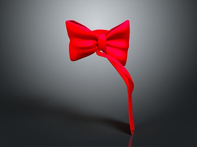 Bow tie decorations bow tie green bow tie jewelry female supplies realistic 3d model