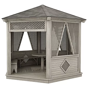 Modern Pavilion Wooden Pavilion 3d model