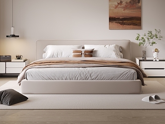 Double bed 3d model