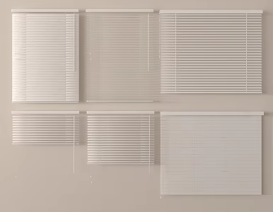 Modern venetian blinds roller blinds 3d model