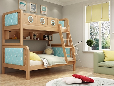 Modern Upper and Lower Bed Children's Double Bed model