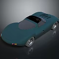 Sleek Deep Blue Sports Car With Streamlined Body And Silver Wheels Design