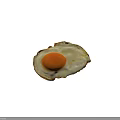 Chicken Egg Fried Sunny Side Up With Golden Yolk And Crispy Edges