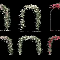Multiple Event Flower Arch Decorative Designs With Pink White Flowers And Greenery