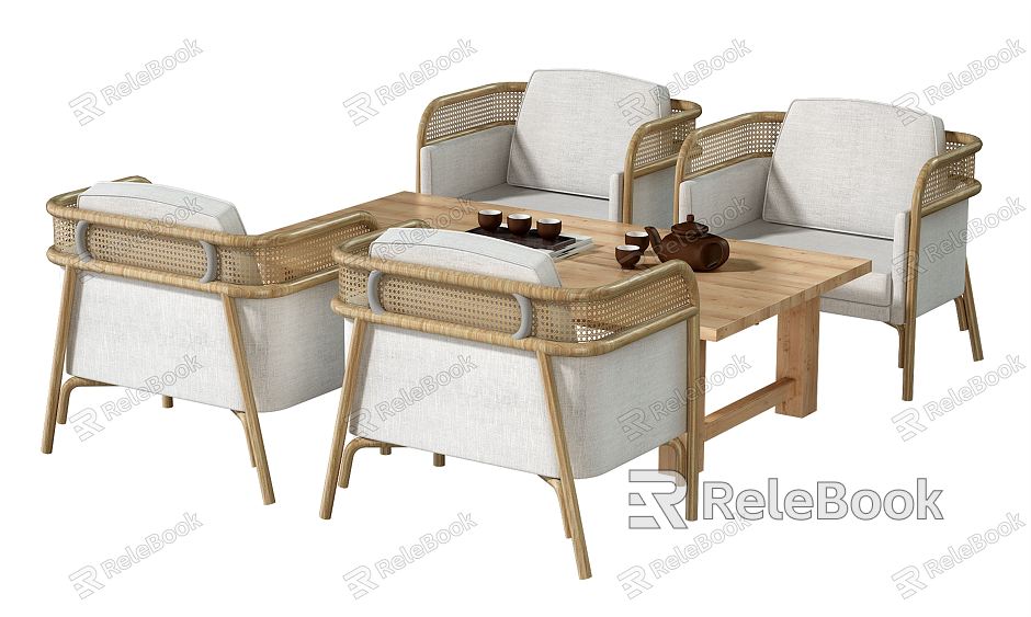 Modern Outdoor Table and Chair Outdoor Leisure Table and Chair Rattan Sofa Coffee Table model