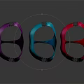 Fashionable Bracelets in Purple Blue Red with Shiny Finish and Metal Clasps