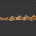 Highly Detailed Vertebrae Anatomical Structure With Realistic Bone Texture And 3D Rendering