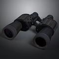 Classic Black Binoculars Electronic Device With Optic Lenses And Vintage Design